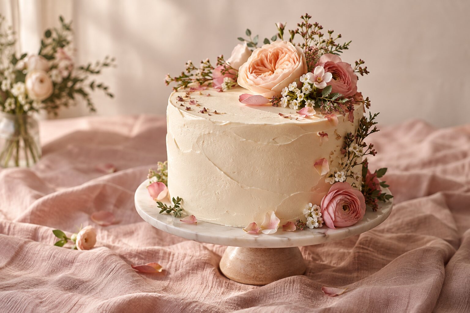 Torta personalizada decorada con flores